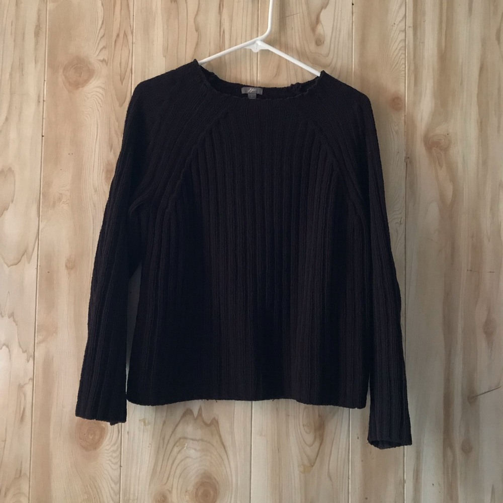 very fluffy and soft brown sweater